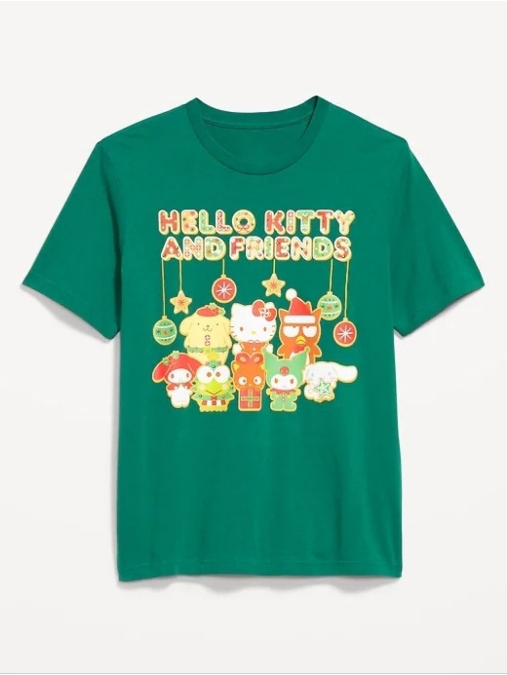 L • Old Navy•  Hello Kitty and Friends Green Holiday Graphic Tee